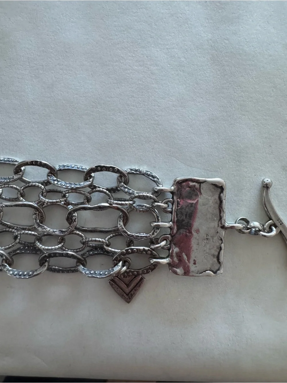 Silpada Silver Multi-Row Link Bracelet - Picture 2 of 4